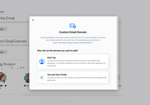 苹果 iCloud+ 自定义邮件域名现已推出测试版